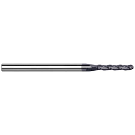 End Mill For Exotic Alloys - Ball, 0.2500 (1/4), Overall Length: 4